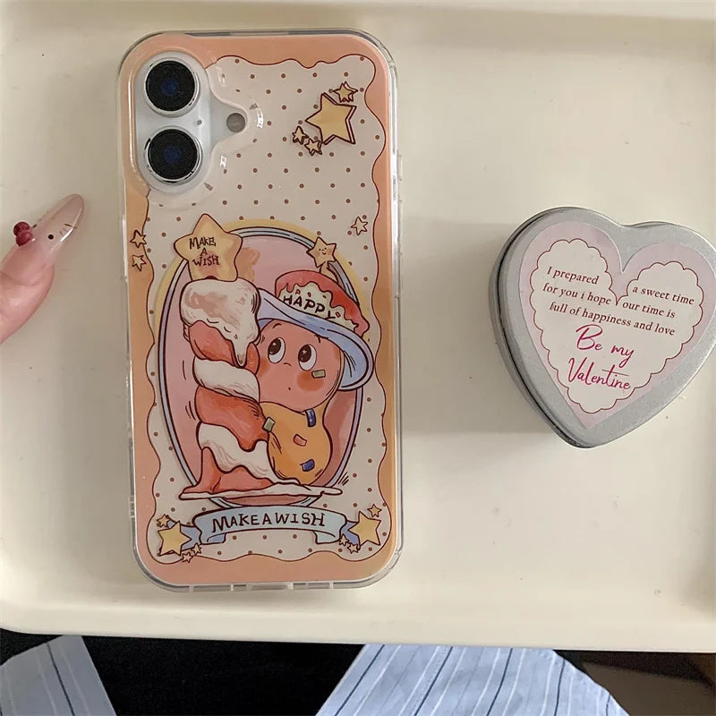 Magnetic Phone Case For iPhone 16 Pro 15 14 13 Pro Max Cover with Magsafe Holder Cute Candle Star Shockproof Silicone Cases 15 Caseverse