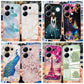 Eight clear silicone phone cases for Xiaomi Poco M6 Pro 4G with various designs.