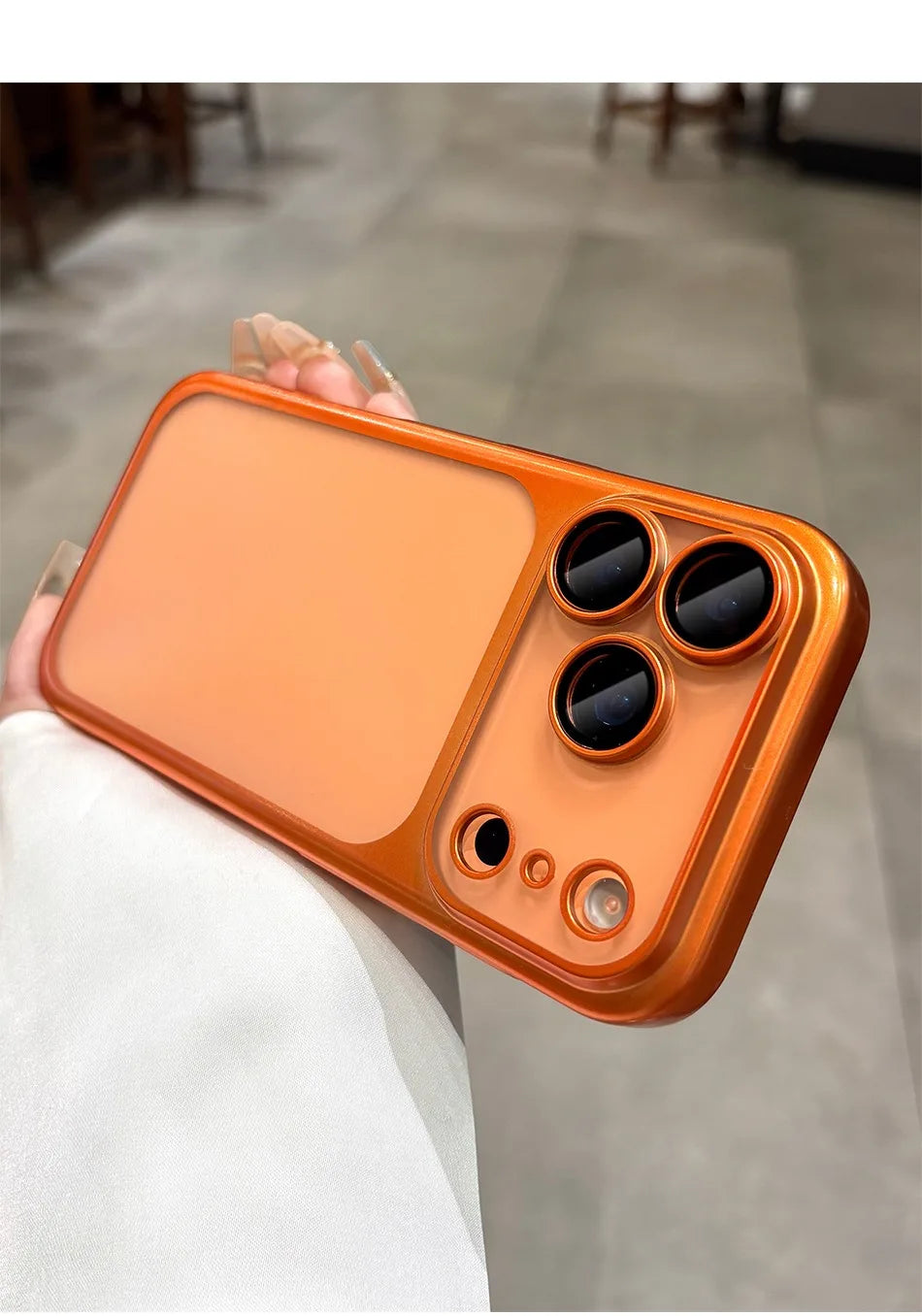 Luxury Matte Hard PC Ultra Slim Case for iPhone 17 Pro Max 17Pro ProMax Plating Camera Film Protector Frosted Shockproof Cover