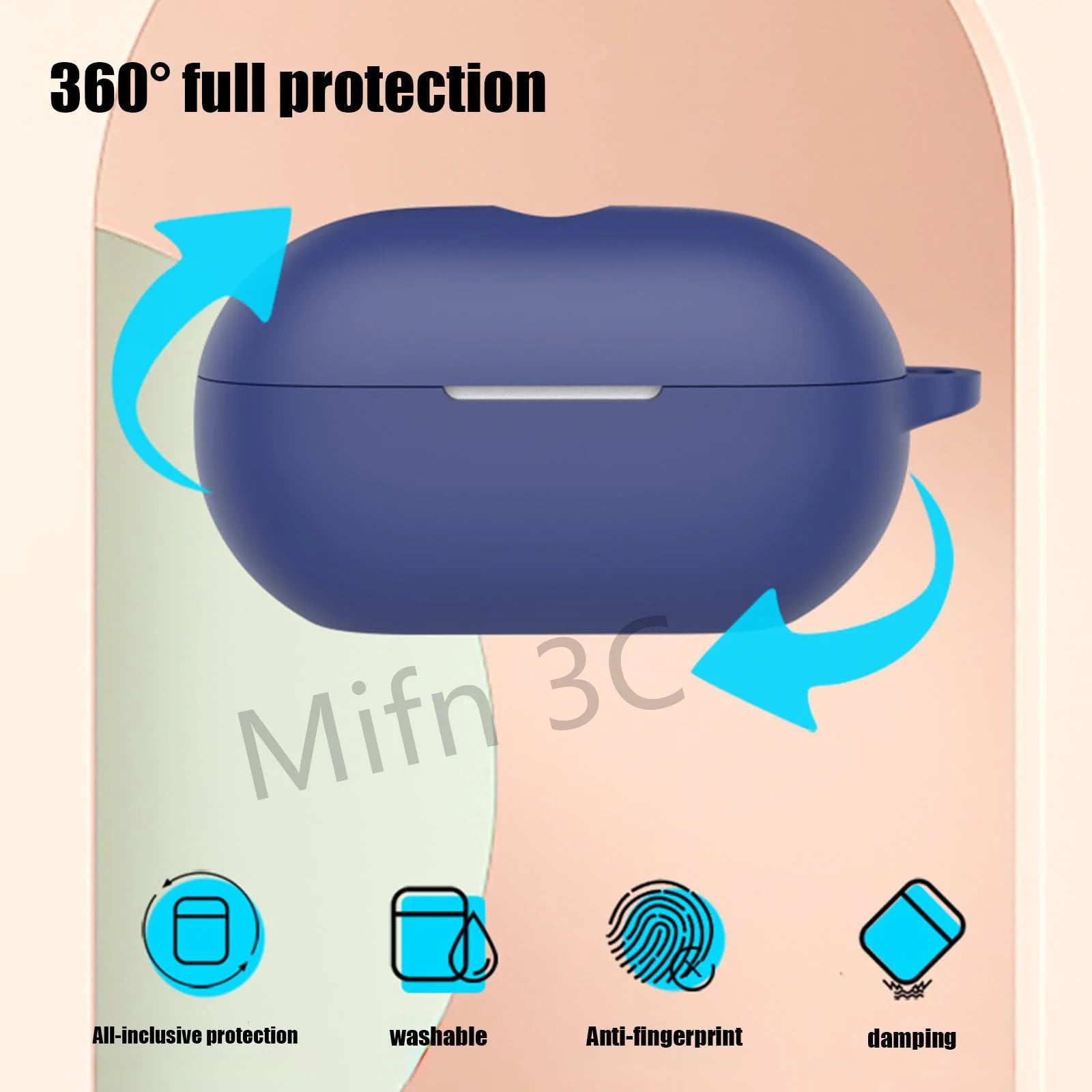 【Logo Visible 】Case for Beats Solo Buds with Keychain Soft Silicone Scratch Resistant Protective Case for Beats Solo Buds 2024 Caseverse