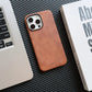 Luxury Business Vintage Leather Magnetic Phone Case for IPhone 16 Plus 15 14 13 12 Pro Max Metal Camera Frame Shockproof Cover Caseverse