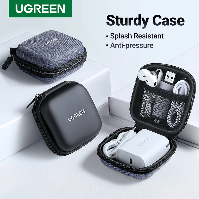 UGREEN Earphone Case Hard Headphone Bag For Airpods Earpods Sennheiser Ear Pads Wireless Bluetooth Earphone Accessories Caseverse