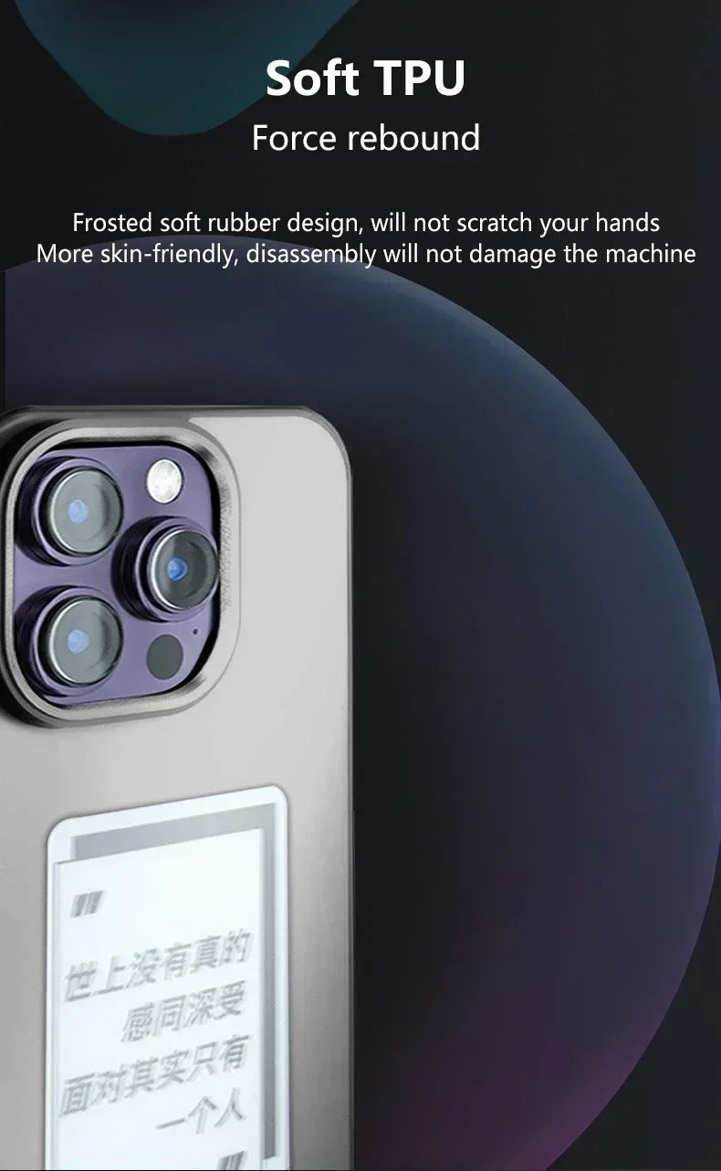 Smart E-ink Screen Phone Case for IPhone 13 14 15 Pro Max NFC Refesh Photo Anime Characters Boy Girl Luxury Silicone Phone Cover - Caseverse