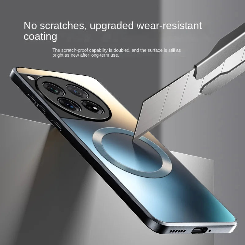 For OnePlus 12 Case Hard Matte Magnetic Wireless Charging MagSafe Protect Back Cover Case For OnePlus12 One Plus 12 Phone Shell - Caseverse