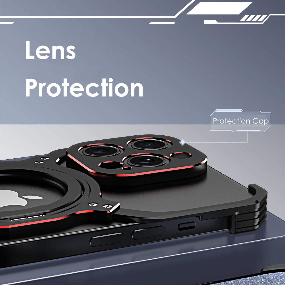 Metal Rimless Magnetic MagSafe Phone Case For iPhone 13 14 15 Pro Max 360Rotating Stand Shell Metal Bumper Lens Protection Cover