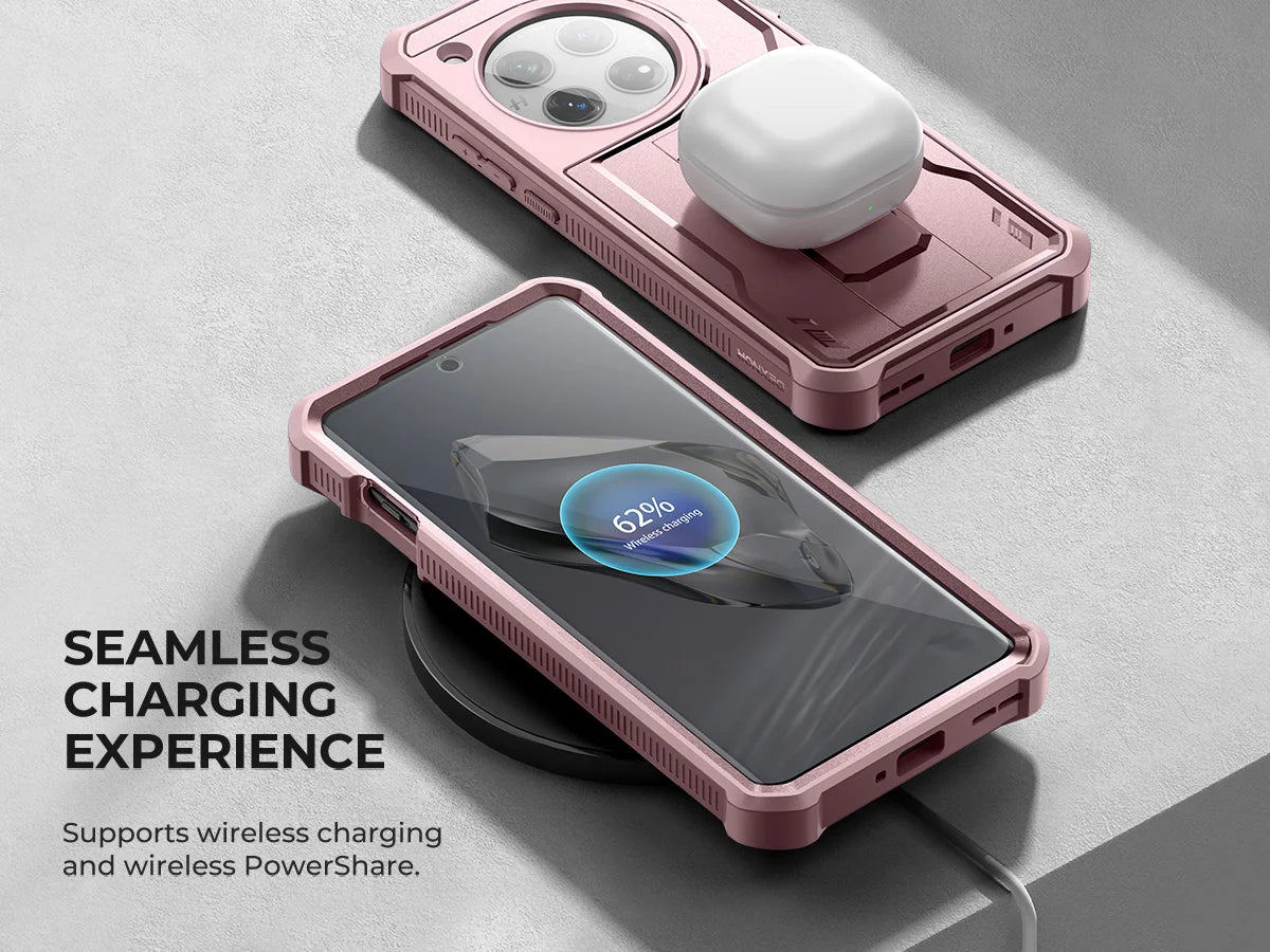 For OnePlus 12 5G (2024) Case Full Body Bumper Military Grade Armor Shockproof Shell Case Bracket with Built in Screen Protector - Caseverse