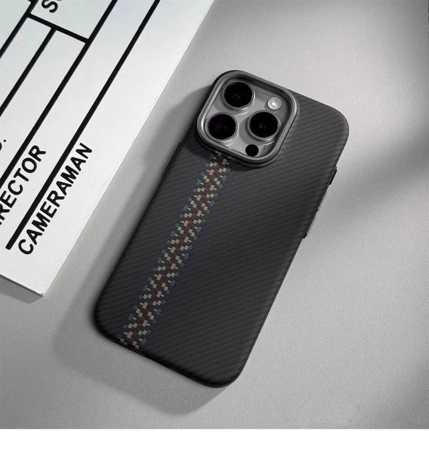 Abstract Carbon Fibre MagSafe Case for iPhone 16 15 Pro Max 14 Cover Wireless Charging Alloy Lens Camera Bumper Hard Armor Shell Caseverse