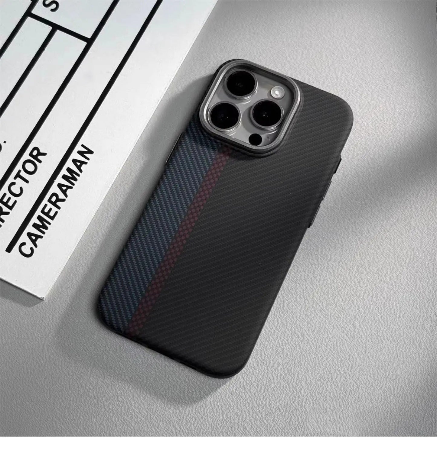 Abstract Carbon Fibre MagSafe Case for iPhone 16 15 Pro Max 14 Cover Wireless Charging Alloy Lens Camera Bumper Hard Armor Shell Caseverse