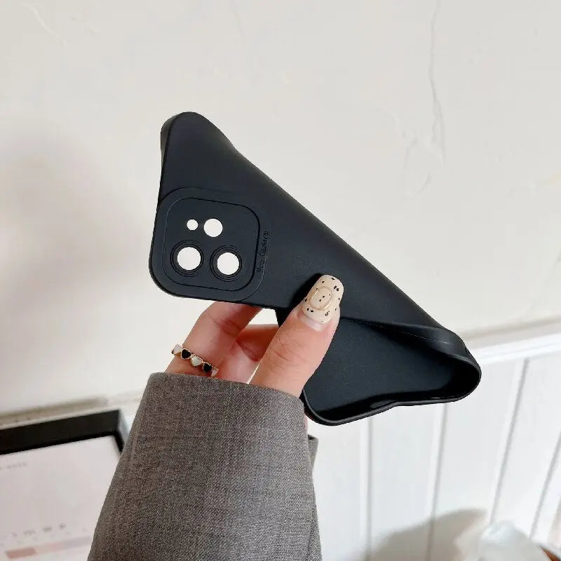 Matte Simple Soft Silicone Phone Case for iPhone 16 15 14 13 12 11 Pro Max XS XR X 7 8 Plus SE Lens Protection Shockproof Cover - Caseverse