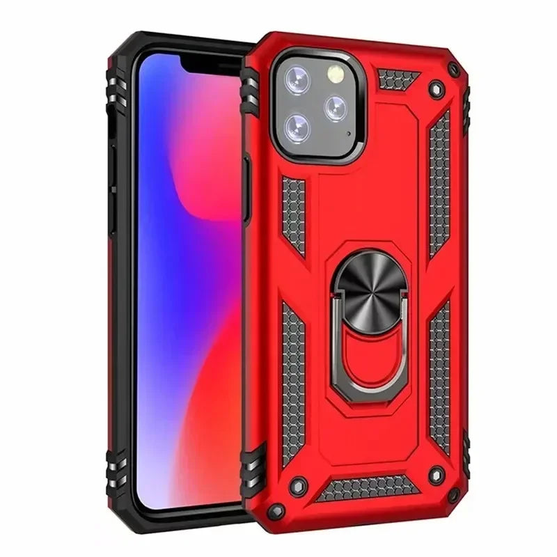 Armor Shockproof Case for iPhone 16 15 14 Plus 13 12 11 Pro Max Magentic Ring Finger Holder Military Grade Case for iPhone Cover - Caseverse