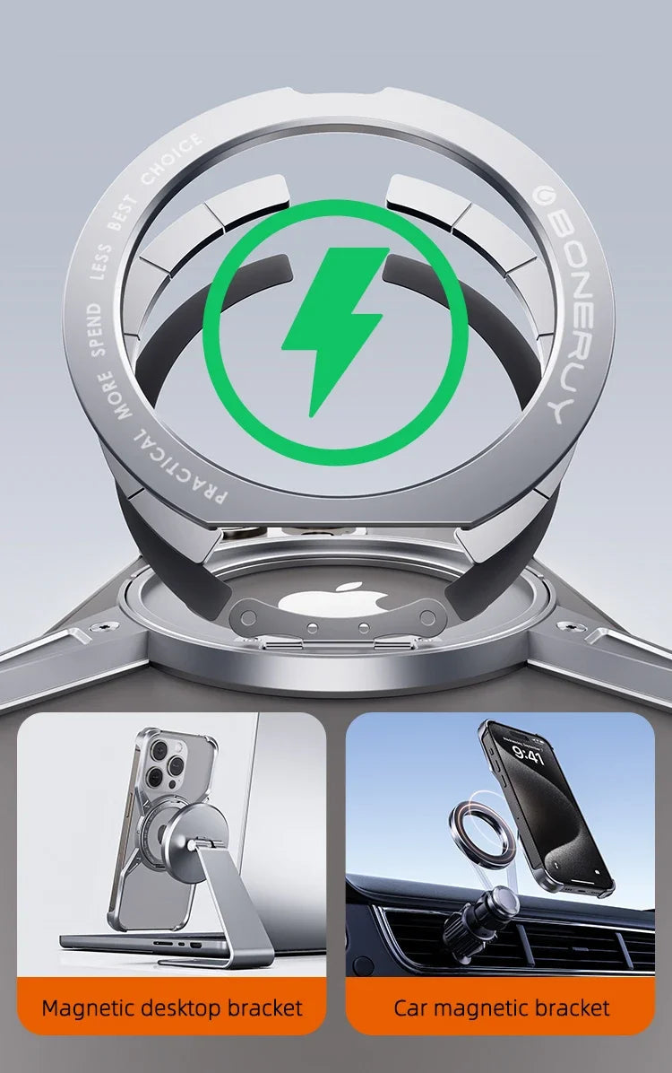 Metal Frameless Magsafe Magnetic Holder Phone Case For iPhone 16 15 14 13 Pro Max 16promax Aluminum Alloy Frame Shockproof Cover Caseverse