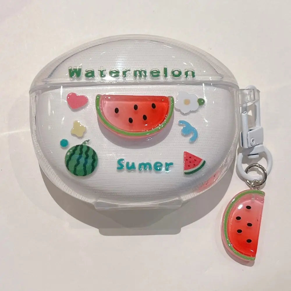 3D Flower Fruit Pattern Headphone Case For Xiaomi Redmi Buds 6 Buds 5 Pro Buds4 Active Buds 4 Lite Cover With Lovely Keychain Caseverse