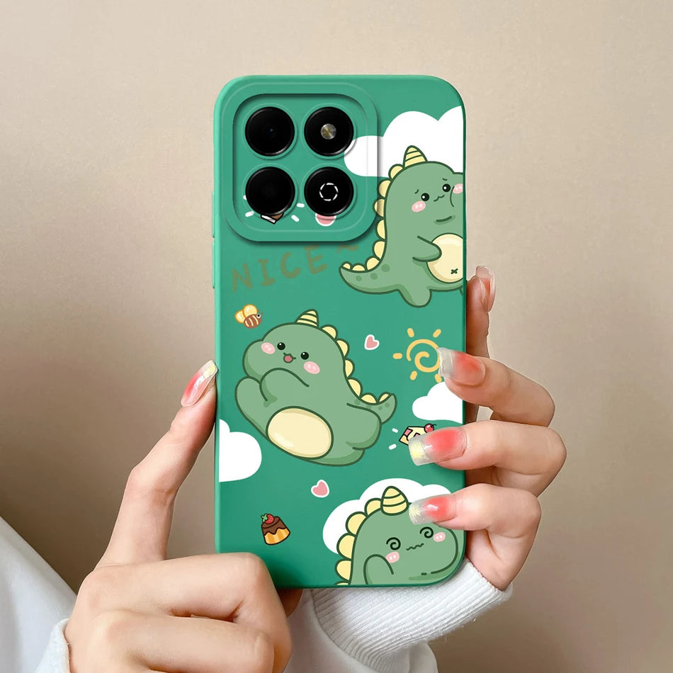 Case For Honor X6B Phone Back Cover Cute Avocado Soft Comfortable Liquid Silicone Camera Protection Anti Drop Bumper Capa Funda