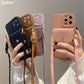 Wallet Leather Crossbody Neckband Lanyard Phone Case for iPhone 15 14 11 12 13 Pro Max X XS XR 7 8 Plus Luxury Card Holder Cover - Caseverse