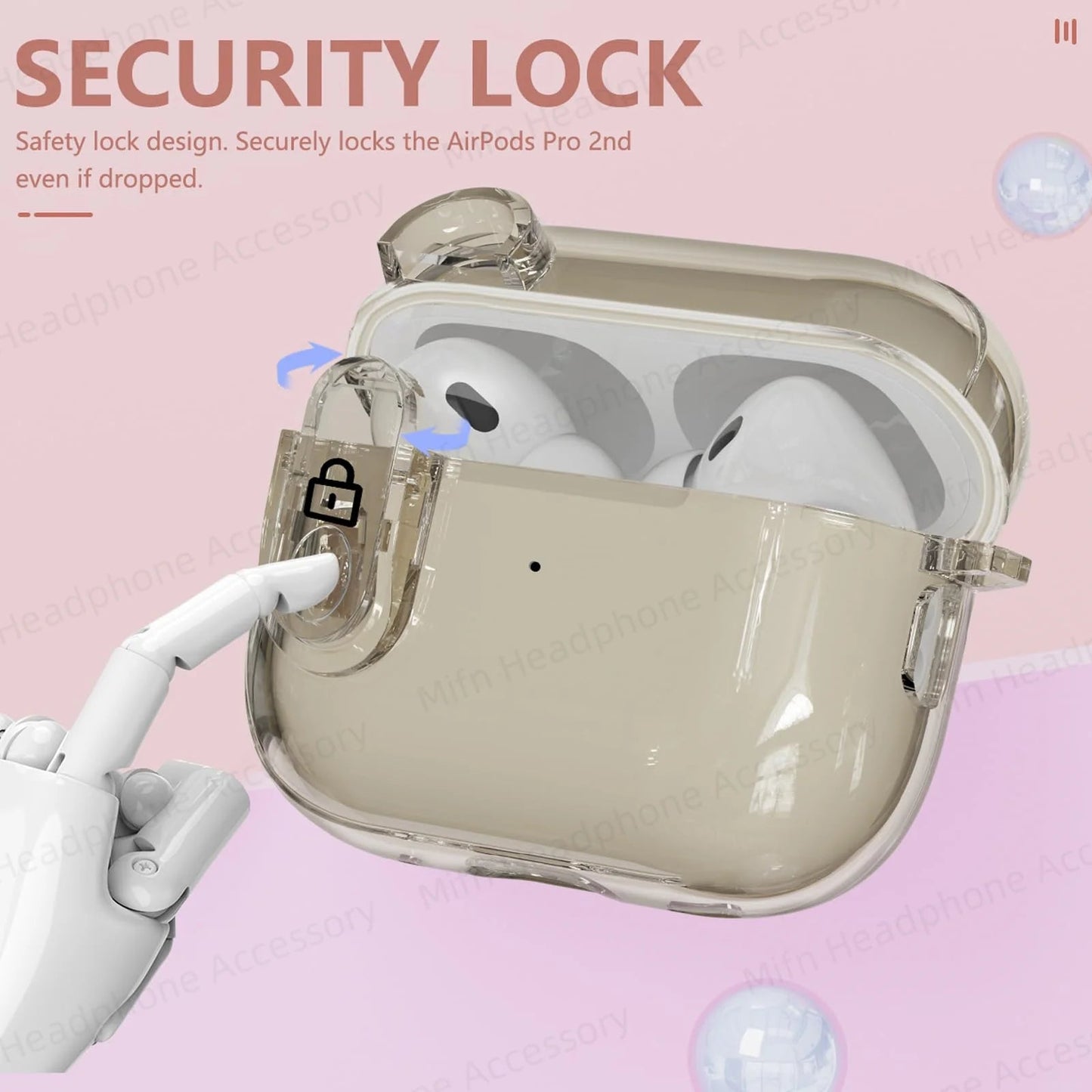 Transparent headphone case For AirPods Pro 2 USB C Funda Capa for AirPod Pro 1st Gen 2 3 Charging Case USB-C 2023 2022 2019 Case Caseverse