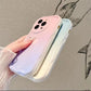 Gradient Love Heart Wavy Phone Case For IPhone 16 15 Pro Max 14 11 13 12 Mini XR 8 7 Plus X XS SE 2022 Clear Soft Silicone Cover - Caseverse