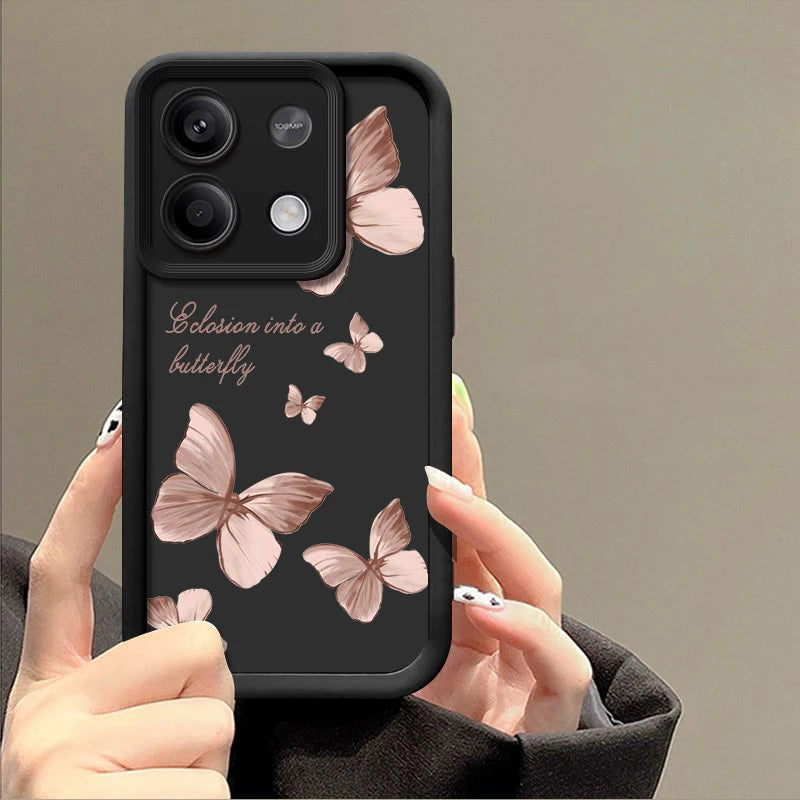 Shockproof Golden Butterfly Case For Xiaomi Redmi Note 13 12 11 10 Pro 4G 11s 14 Funda Poco F6 X6 X5 14T 11T 13T Pro 5G Cover Caseverse