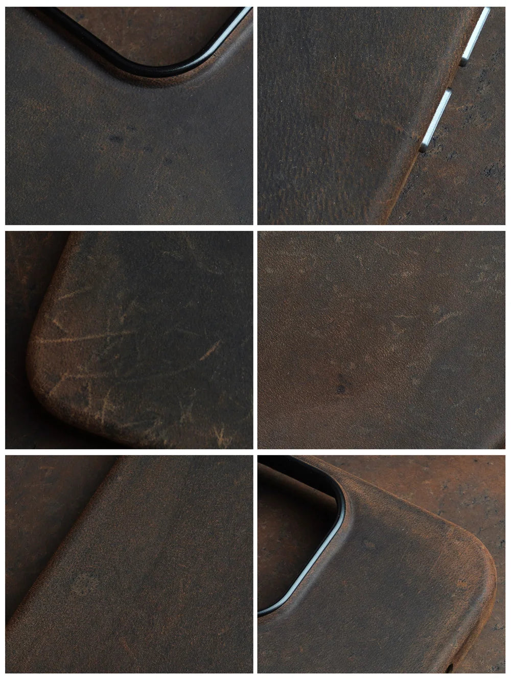 YMW Italian Crazy Horse Genuine Leather Case for iPhone 16 Pro Max 15 14 Personality Cowhide Magnetic Phone Cover - Caseverse