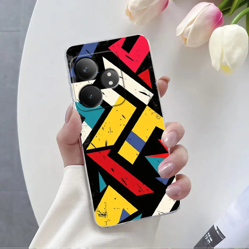 For Realme GT Neo 6 SE Neo6 6T Case Luxury Phone Case For Realme GT Neo6 SE Marble Flower Clear Soft Silicone Protective Cover - Caseverse
