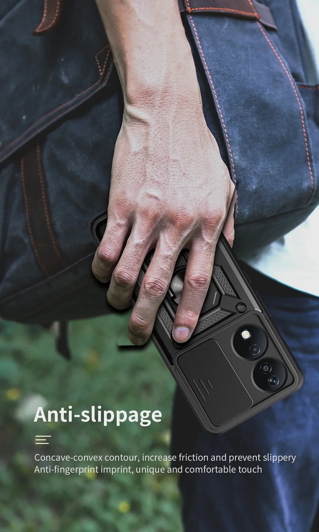 Honor X7B Phone Case, Heavy Duty Rugged Cover Bracket Magnetic Holder Shockproof Phone Case For Honor X7B - Caseverse