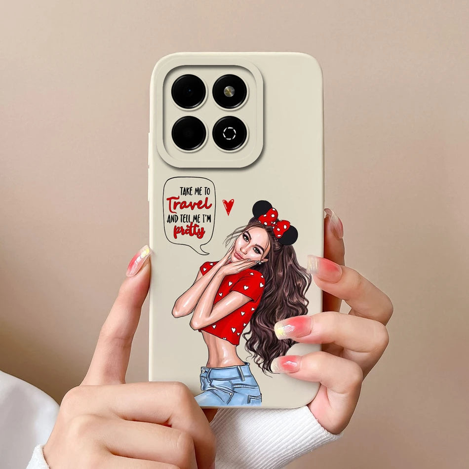 Case For Honor X6B Phone Back Cover Cute Avocado Soft Comfortable Liquid Silicone Camera Protection Anti Drop Bumper Capa Funda - Caseverse