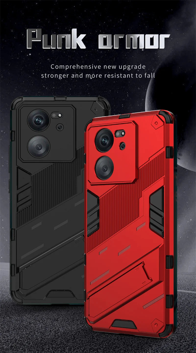 Rugged Armor Shockproof Phone Case For Xiaomi Mi 11 12 13 Lite 14 10T 11T 12T 13T Poco F3 F4 F5 Pro Holder Stand Back Cover - Caseverse