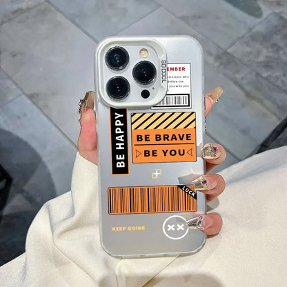 Case For Honor X6B X9B X8B X7B X7A X8A X9A X50I Label Letters Luxury Silver IMD Phone Case HonorX7B 4G X9A 5G Back Cover Fundas - Caseverse