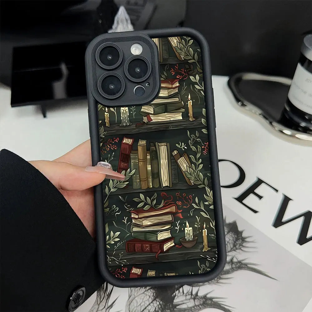 Book Cartoon Creative Pattern Phone Case For iPhone 16 15 11 12 Pro Max XR X XS 7 8 Plus SE2 Cases For iPhone 14 13 Pro XS Max - Caseverse