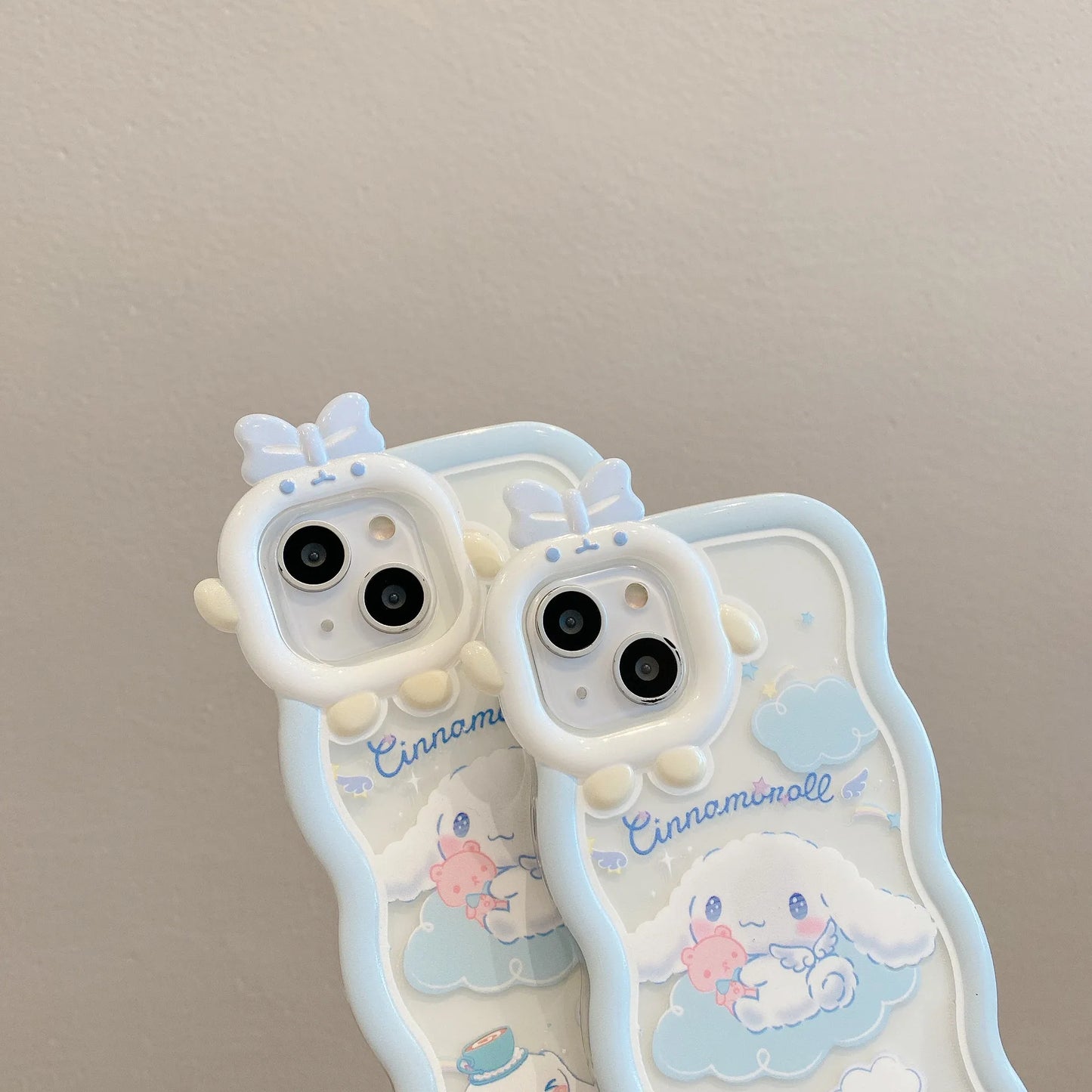 Kawaii Sanrio Cinnamoroll With Bracelet Bracket Phone Case For iPhone 15 14 13 12 11 Pro Max XR XS MAX X 7 Back Cover Y2k Gift - Caseverse