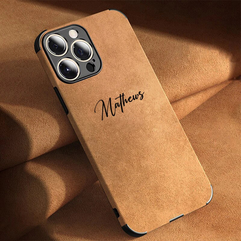 Personalized Luxury Leather Lambskin Case For iPhone 11 12 13 14 15 16 Pro Max Customized Name DIY Cover 11 12 13 14 15 Pro Max Caseverse