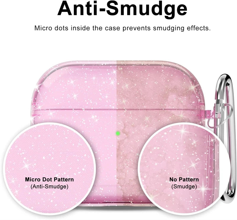 Bling Glitter Soft TPU Earphone Case for Airpods 4 2024 Pro 2 2nd Generation Air Pods 3 1 3rd Gen Cover with Keychain Accessory Caseverse