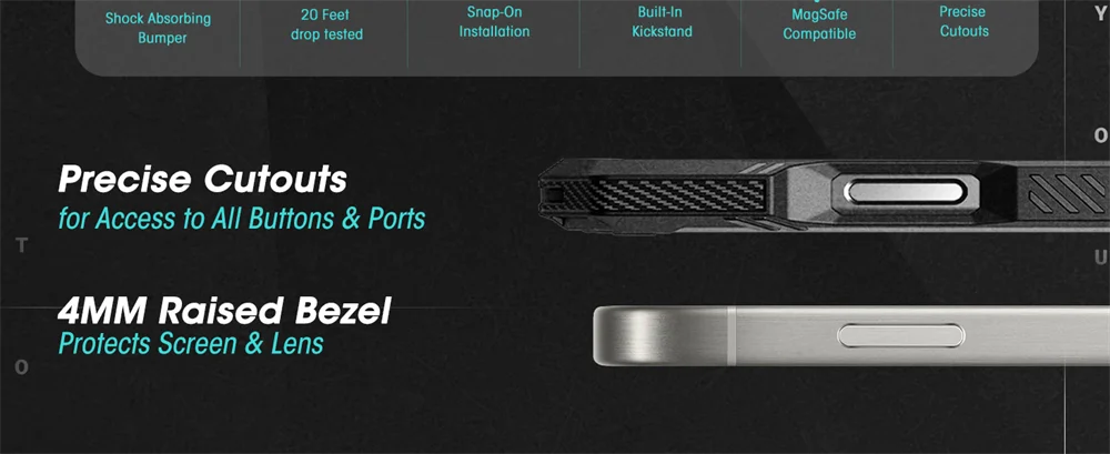 SUPCASE For iPhone 16 Pro Case 6.3" 2024 UB Mag XT Heavy Duty Rugged Strong Magnetic Phone Case with Camera Cover - Caseverse