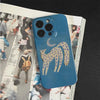 Ins Blue Starry Sky White Horse Cartoon Phone Case for IPhone 16 15 14 13 12 11 Pro Max X XS XR XSMax Glossy Film Hard PC Cover Caseverse