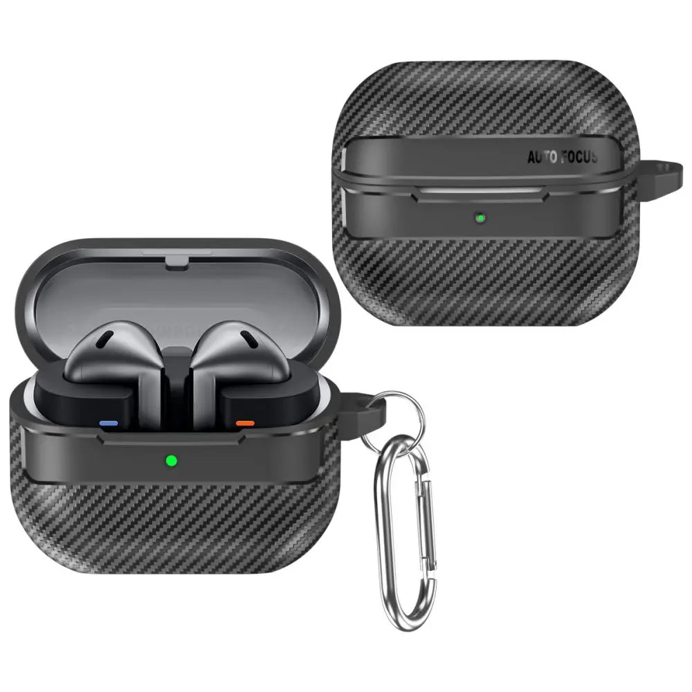 Shockproof Earphone Case for Samsung Galaxy Buds 3 Buds3 Pro Cover Carbon Fiber Texture Shell Soft Silicon Bag Coques