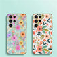 S24 Plus Luxury Plating Phone Case For Samsung Galaxy S24 Ultra S24 5G A25 A24 A15 Shockproof Flowers Pattern Back Cover Coque - Caseverse