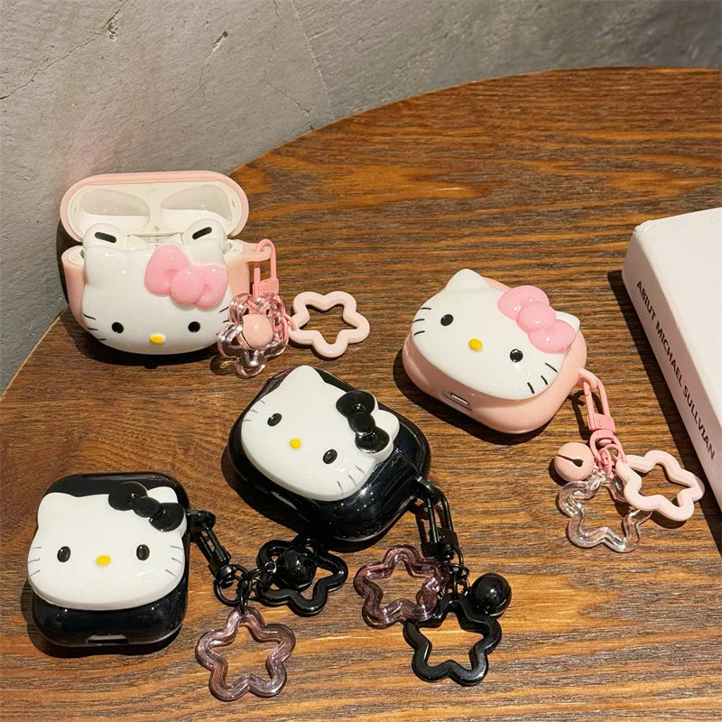 Hello Kitty For Airpods Case,Cute Candy Protective Earphone TPU Cover With Keychain For Airpods Pro 2 Case Girls Women Funda Caseverse