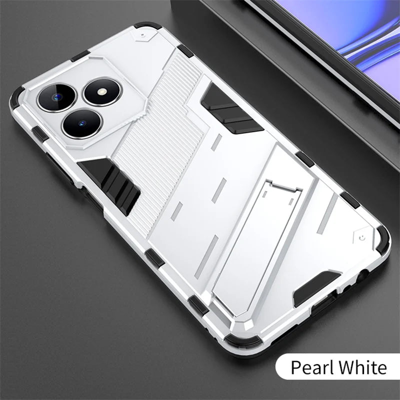 For Realmi C53 4G Case Shockproof Rugged Armor Phone Case For Realme C53 C 53 4G RMX3760 6.74" Magnetic Holder Stand Back Cover - Caseverse