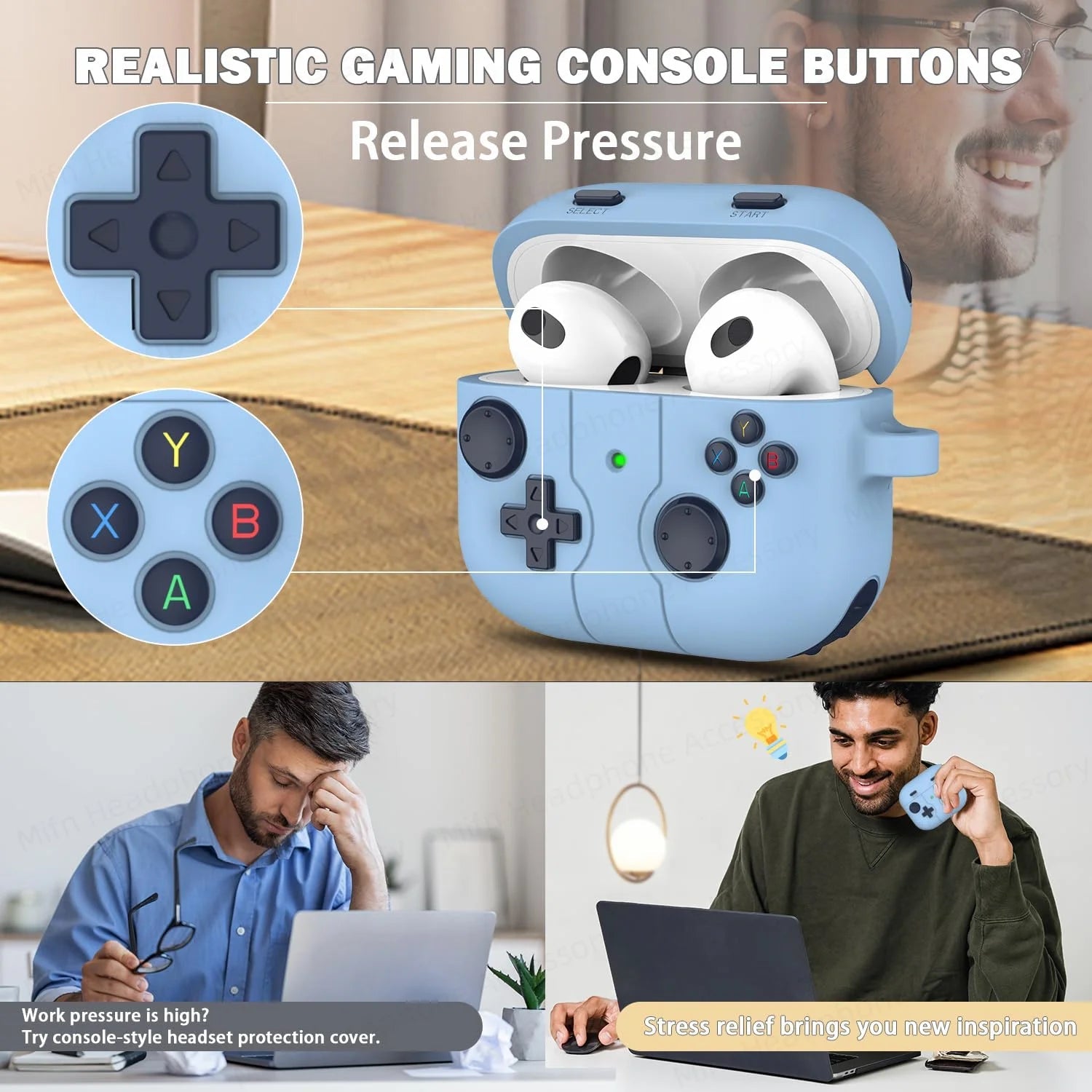 for AirPods 3rd generation charging case With cleaning kits for apple airpods airpod 3 silicone case 3D Game controller Caseverse