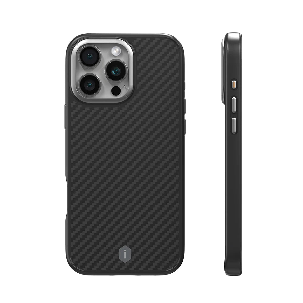 WiWU Kevlar Mobile Phone Case for iPhone 16 Pro Max TPU Frame Anti-fingerprint Case for iPhone 16 Pro N52 Magnetic Attached - Caseverse