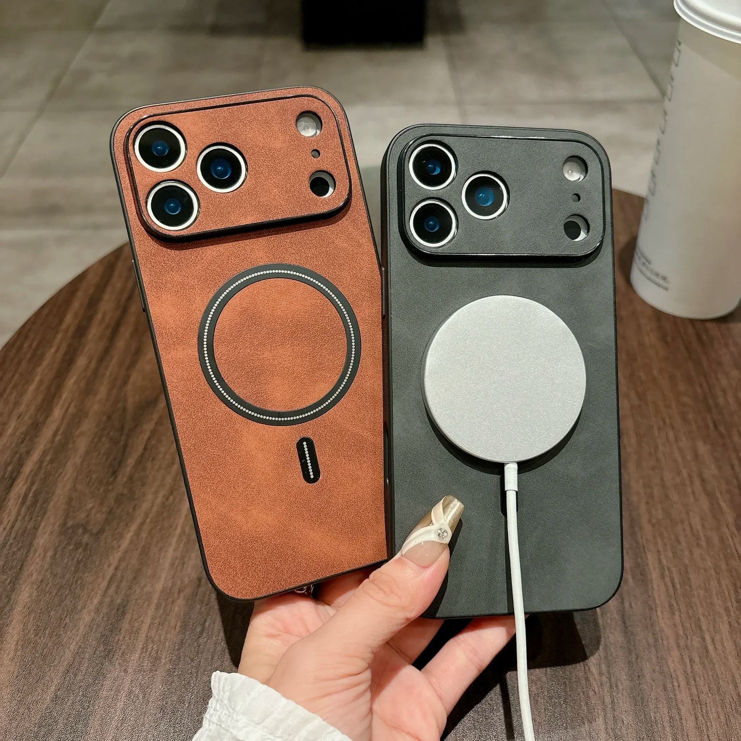 Magnetic Leather Case for iPhone 17 Pro Max 17 Air 17Pro Cover Magnet for Mag-safe Anti-knock All-round Camera Protector Shell