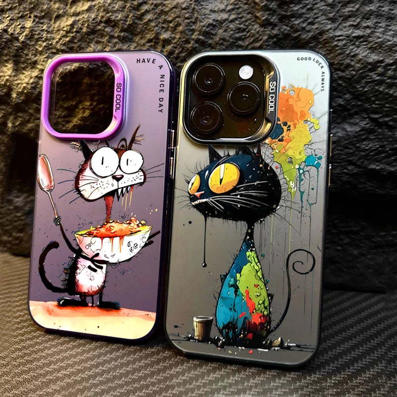 Personalized graffiti Cartoon Cat Phone Case For Xiaomi Redmi Note 13 12 11 Pro Plus 5G 12S 11S 10S 10 Pro Redmi 13C 4G Cover Caseverse