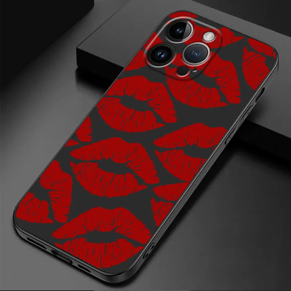 Black Soft Cases Back Cover Sexy Girl Red Black Lips Kiss Phone Case for Huawei P20 Lite P40 Lite P30 Pro P Smart Z P30 Lite - Caseverse