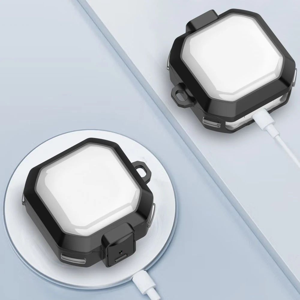 Security Lock Transparent Cover For Samsung Galaxy Buds 2 Pro Buds FE Live Buzz 2 Pro Case Shockproof Coque With Keychain Cases Caseverse