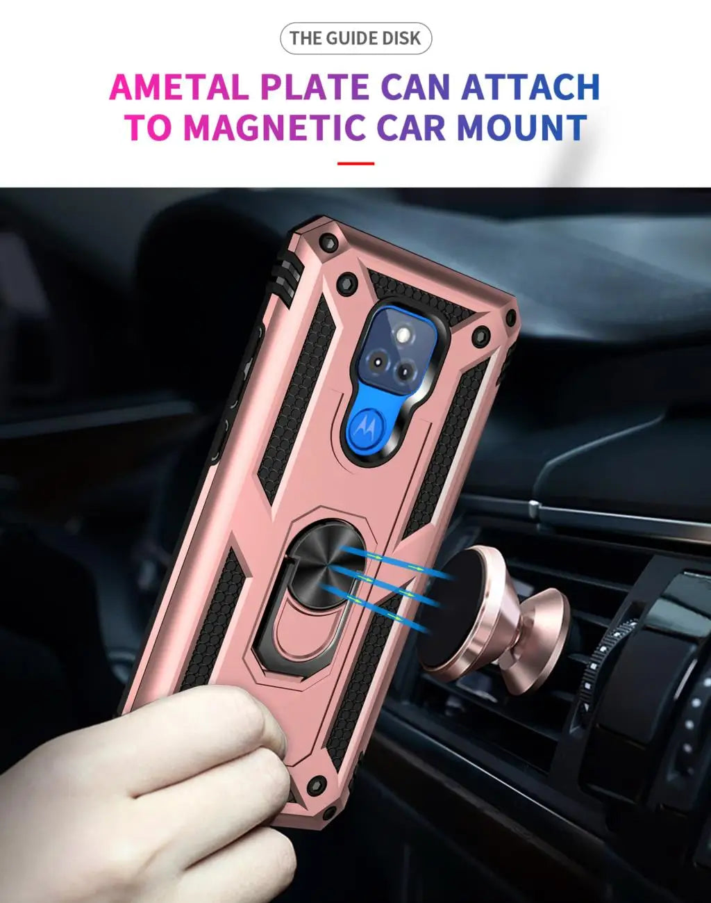 for Moto G Play Case for Phone Moto G Play 2021 Case Shockproof Armor Rugged Military Protective Car Holder Magnetic Cover - Caseverse
