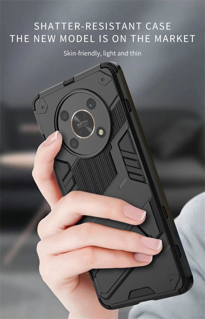 For Honor Magic 4 Lite Case Magnetic Holder Shockproof Armor Phone Cases for Honer Magic4 Lite 5G 4Lite Light 5G Rugged Cover - Caseverse