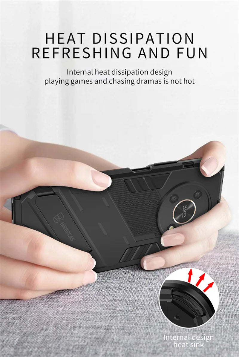 For Honor Magic 4 Lite Case Magnetic Holder Shockproof Armor Phone Cases for Honer Magic4 Lite 5G 4Lite Light 5G Rugged Cover - Caseverse