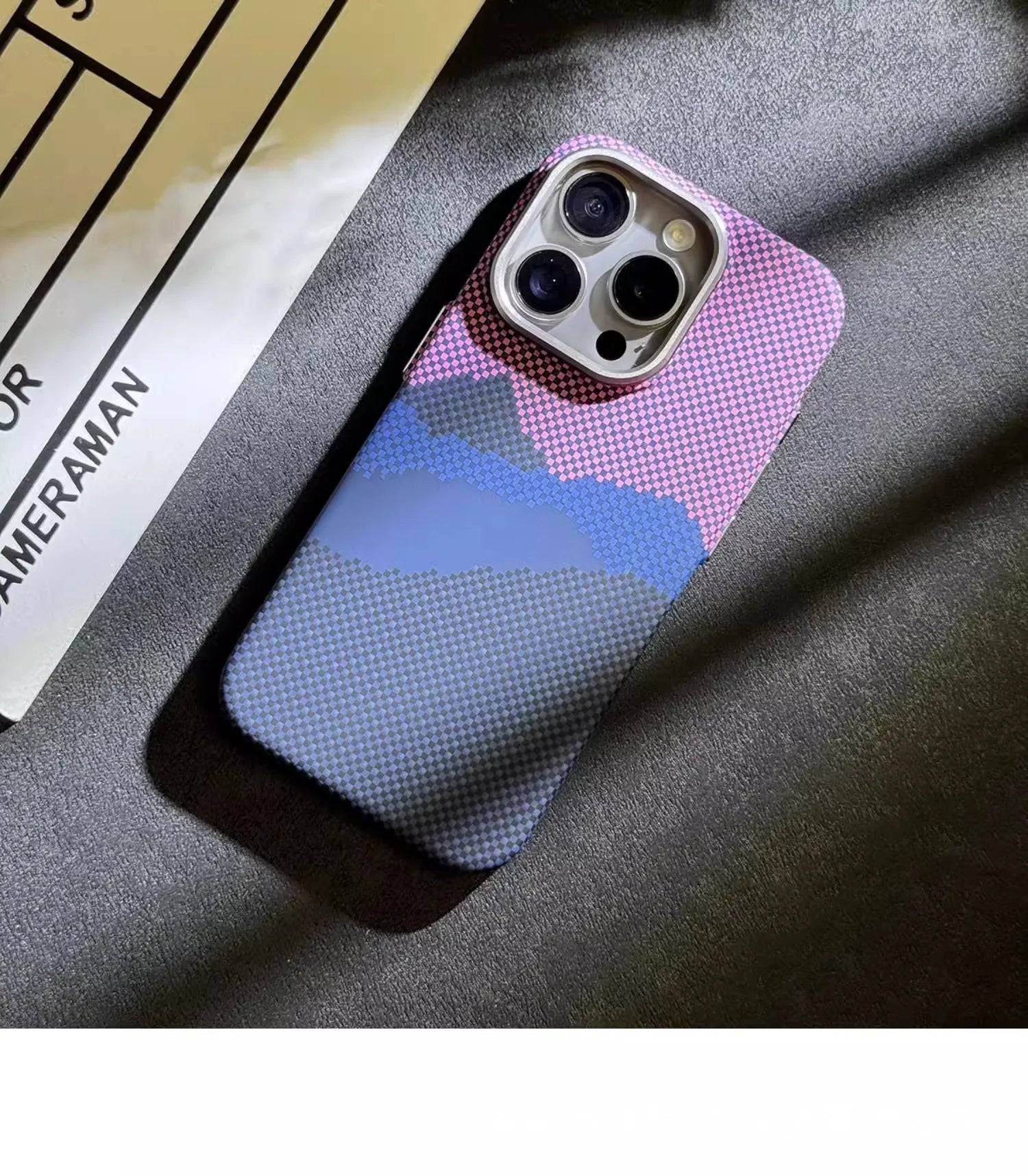 Magnetic Kevlar Carbon Fiber Pattern For iPhone 16Pro 15 Pro Max 14 13 12 Pro Plaid Personalized Phone Case For 12 13 14 Pro Max Caseverse