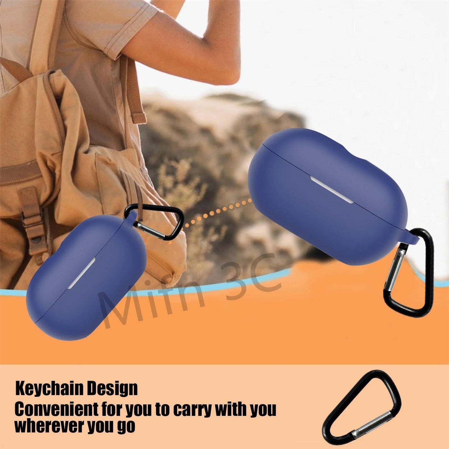 【Logo Visible 】Case for Beats Solo Buds with Keychain Soft Silicone Scratch Resistant Protective Case for Beats Solo Buds 2024 Caseverse