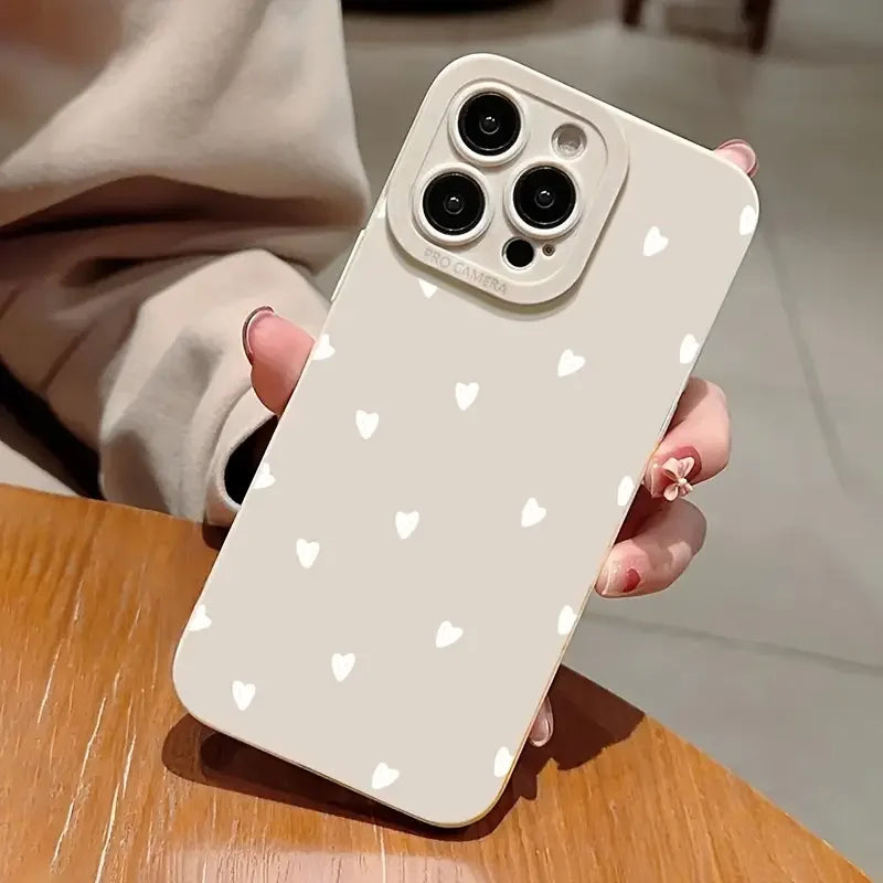 Case For iPhone 16 Cases iPhone 13 Cases Cute Little Hearts Print Phone Case For iPhone 15 14 Pro Max 12 11 XS XR 7 8 Plus Cover - Caseverse