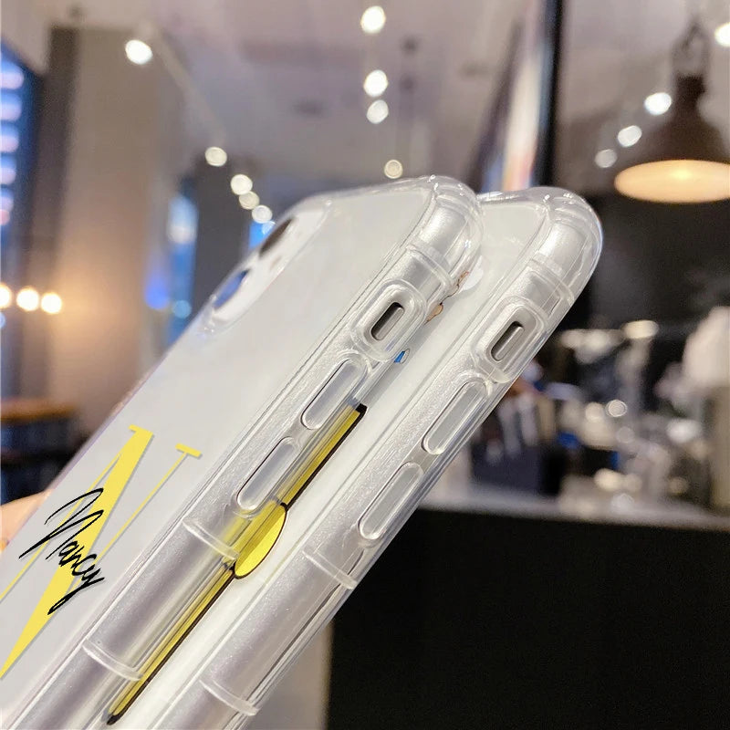 Personalized Custom Name Phone Case For iPhone 13 12 11 14 15 16 pro 16 14 15 Plus Xs MAX XR 12 13 Mini Clear Cover Capa Fundas Caseverse